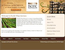 Tablet Screenshot of pacificwineservices.com